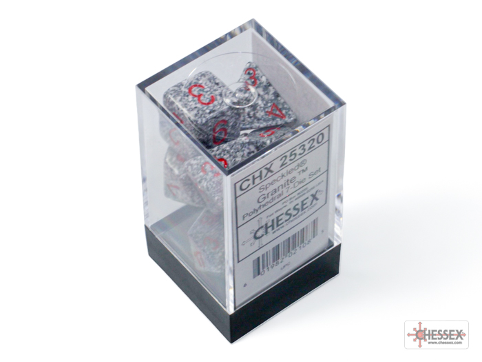 Speckled Granite Polyhedral 7-Dice Set - CHX25320